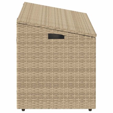 vidaXL Κουτί Αποθήκευσης Κήπου Μπεζ 110x50x58cm από Συνθετικό Ρατάν 1 τεμ.