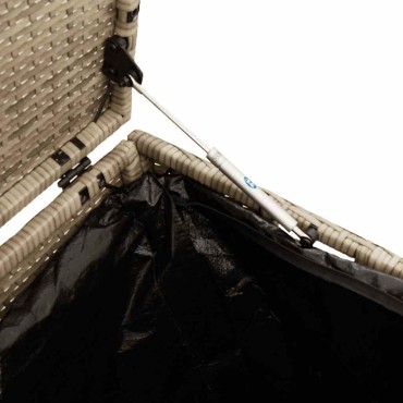 vidaXL Κουτί Αποθήκευσης Κήπου Μπεζ 110x50x58cm από Συνθετικό Ρατάν 1 τεμ.
