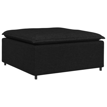 vidaXL Υποπόδιο Καναπέ Μαύρο 100 x 100 x 48 εκ.