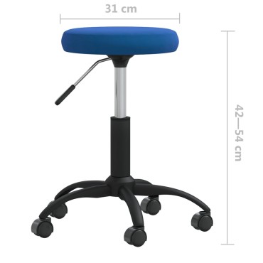 vidaXL Καρέκλα Τραπεζαρίας Μπλε Βελούδινη 31x(42-54) cm 1 τεμ.