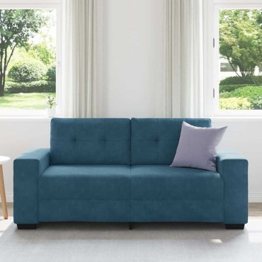 vidaXL Καναπές Διθέσιος Μπλε Βελούδο 180x77x82cm 1 τεμ.