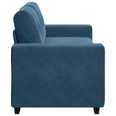 vidaXL Καναπές Διθέσιος Μπλε Βελούδο 180x77x82cm 1 τεμ.