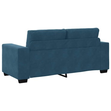 vidaXL Καναπές Διθέσιος Μπλε Βελούδο 180x77x82cm 1 τεμ.