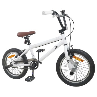 vidaXL BMX Ποδήλατο 16 ίντσες για παιδιά 5-8 ετών Λευκό