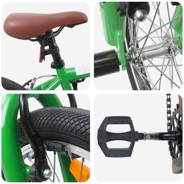 vidaXL BMX Ποδήλατο 16 ίντσες για παιδιά 5-8 ετών Πράσινο