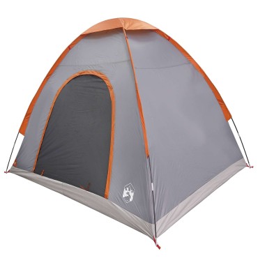 vidaXL Σκηνή Camping 2 ατόμων Γκρι και Πορτοκαλί