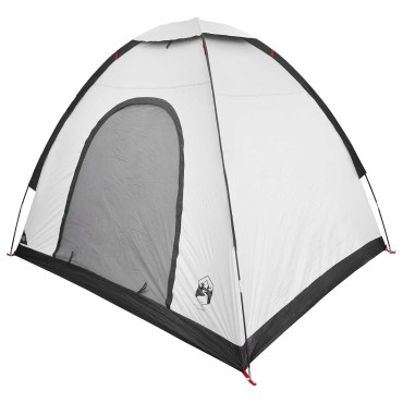 vidaXL Σκηνή Camping 2 ατόμων Λευκό Μαύρο Acier P/Taffeta