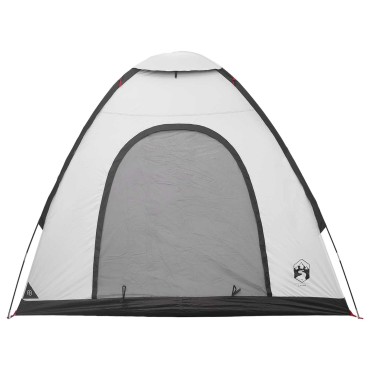 vidaXL Σκηνή Camping 2 ατόμων Λευκό Μαύρο Acier P/Taffeta
