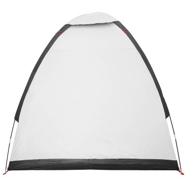 vidaXL Σκηνή Camping 2 ατόμων Λευκό Μαύρο Acier P/Taffeta