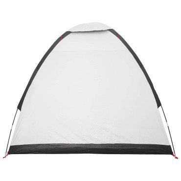 vidaXL Σκηνή Camping 2 ατόμων Λευκό Μαύρο Acier P/Taffeta