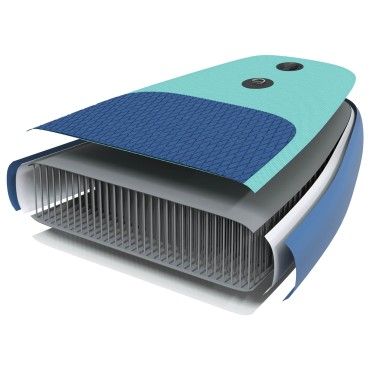 vidaXL Φουσκωτό Σανίδα Κωπηλασίας HYDROS 305 x 76 x 15 cm Τιρκουάζ