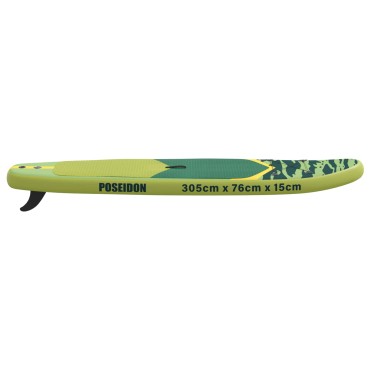 vidaXL Φουσκωτή σανίδα Στάθμευσης POSEIDON 305 x 76 x 15 cm Πράσινο