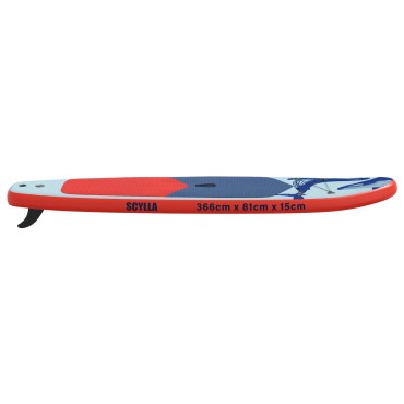 vidaXL Φουσκωτή σανίδα SUP SCYLLA 366 x 81 x 15 εκ Μπλε