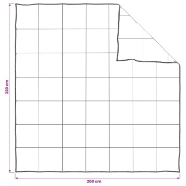 vidaXL Χειμερινό Παπλωματοθήκη Λευκό 200 x 220 cm Μπαμπού