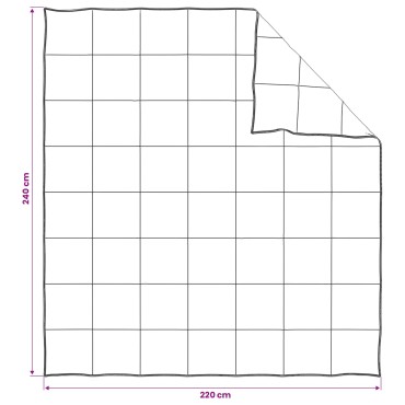 vidaXL Χειμερινό Παπλωματοθήκη Λευκό 240 x 220 cm Μπαμπού
