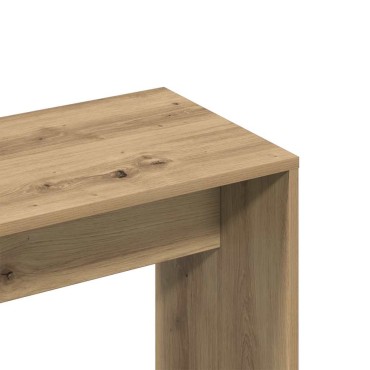 vidaXL Σκαμπό Μπουντουάρ Δρυς τεχνίτης 70x35x45cm Επεξ. Ξύλο 1 τεμ.