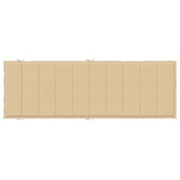 vidaXL Μαξιλάρι Ξαπλώστρας Μπεζ 186x58x4cm Ύφασμα