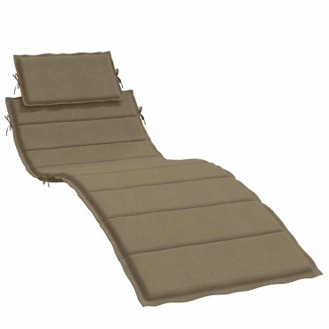 vidaXL Μαξιλάρι Ξαπλώστρας Taupe 186x58x4cm Ύφασμα