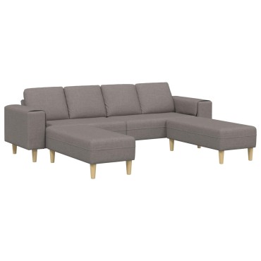 vidaXL Καναπές σαλονιού 3 τεμ. Taupe Πολυεστέρας 250x188x76cm  Τριθέσιος