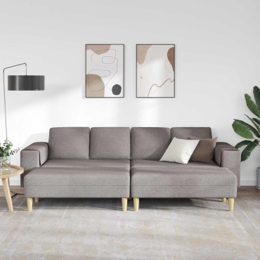 vidaXL Καναπές σαλονιού 3 τεμ. Taupe Πολυεστέρας 250x188x76cm  Τριθέσιος