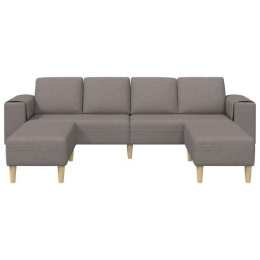 vidaXL Καναπές σαλονιού 3 τεμ. Taupe Πολυεστέρας 250x188x76cm  Τριθέσιος