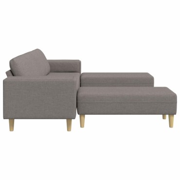 vidaXL Καναπές σαλονιού 3 τεμ. Taupe Πολυεστέρας 250x188x76cm  Τριθέσιος