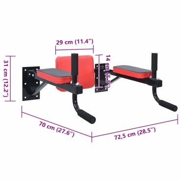 VidaXL Σταθμός Βύθισης Μαύρο και Κόκκινο 72,5 x 70 x 31 εκ