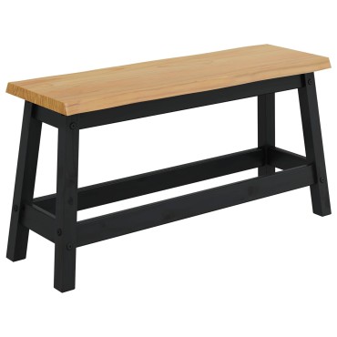 VidaXL Καθιστικό Σαλονιού EKAI Μαύρο 91,5x29x45,5 εκ