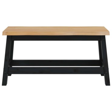 VidaXL Καθιστικό Σαλονιού EKAI Μαύρο 91,5x29x45,5 εκ