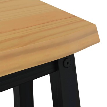 VidaXL Καθιστικό Σαλονιού EKAI Μαύρο 91,5x29x45,5 εκ