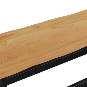 VidaXL Καθιστικό Σαλονιού EKAI Μαύρο 91,5x29x45,5 εκ