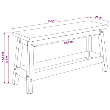 VidaXL Καθιστικό Σαλονιού EKAI Μαύρο 91,5x29x45,5 εκ