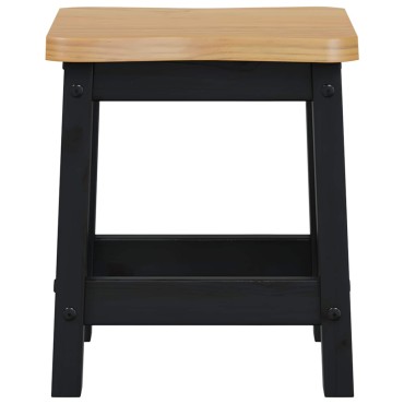 vidaXL Μπαρ σκαμπό EKAI 2 τεμ. Μαύρο 40x29x45,5 εκ
