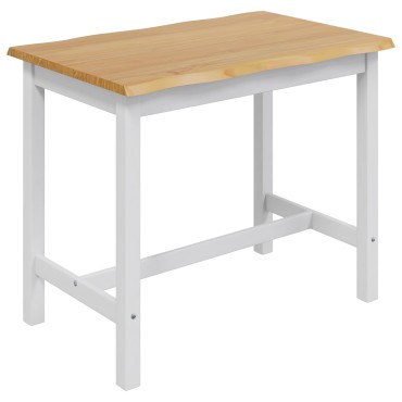 VidaXL Ψηλό Μπαρ Τραπέζι EKAI Λευκό 112x70x91cm Μασίφ Ξύλο Πεύκου 1 τεμ.