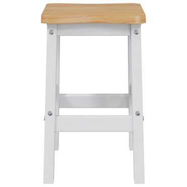 vidaXL Υψηλό Μπαρ Σκαμπό EKAI 2 τεμ. Λευκό 40x29x63cm