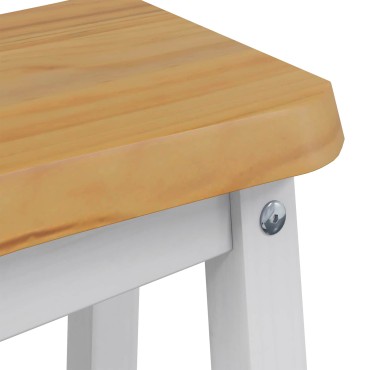 vidaXL Υψηλό Μπαρ Σκαμπό EKAI 2 τεμ. Λευκό 40x29x63cm