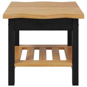 VidaXL Τραπεζάκι Πλευράς με ράφι EKAI Μαύρο 50x50x45,5cm