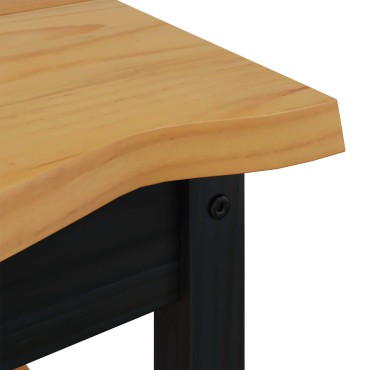 VidaXL Τραπεζάκι Πλευράς με ράφι EKAI Μαύρο 50x50x45,5cm