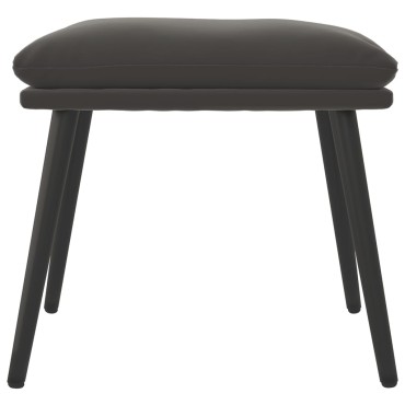 vidaXL Υποπόδιο Σκούρο Γκρι 45x29,5x35cm Βελούδινο 1 τεμ.