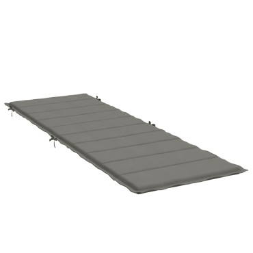 vidaXL Μαξιλάρι Ξαπλώστρας Σκούρο Γκρι 186x58x4cm Ύφασμα