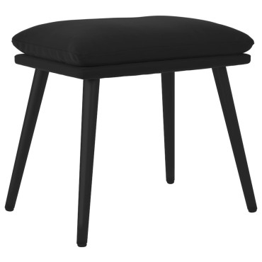 vidaXL Υποπόδιο Μαύρο 45x29,5x35cm Βελούδινο 1 τεμ.