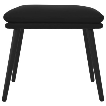 vidaXL Υποπόδιο Μαύρο 45x29,5x35cm Βελούδινο 1 τεμ.