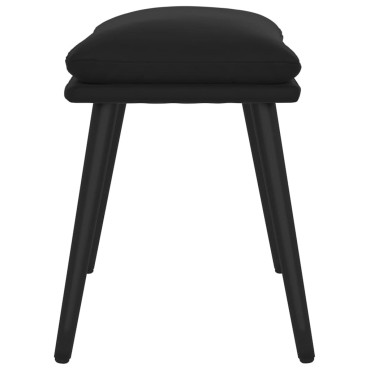 vidaXL Υποπόδιο Μαύρο 45x29,5x35cm Βελούδινο 1 τεμ.
