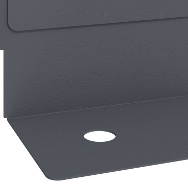 vidaXL Περίγραμμα γκαζόν 10 τμχ. 102 x 4 x 4 εκ. Ατσάλι Ανθρακί