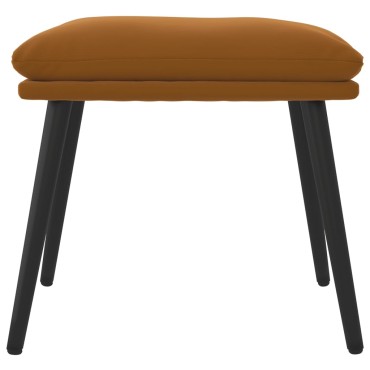 vidaXL Υποπόδιο Καφέ 45x29,5x35cm Βελούδινο 1 τεμ.