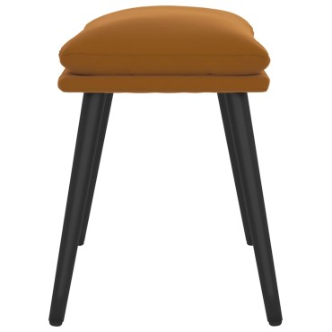 vidaXL Υποπόδιο Καφέ 45x29,5x35cm Βελούδινο 1 τεμ.