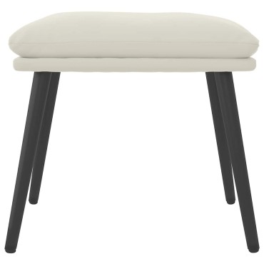 vidaXL Υποπόδιο Κρεμ 45x29,5x35cm Βελούδινο 1 τεμ.