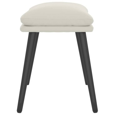 vidaXL Υποπόδιο Κρεμ 45x29,5x35cm Βελούδινο 1 τεμ.