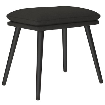 vidaXL Υποπόδιο Μαύρο 45x29,5x35cm Υφασμάτινο 1 τεμ.