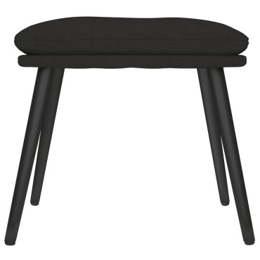 vidaXL Υποπόδιο Μαύρο 45x29,5x35cm Υφασμάτινο 1 τεμ.